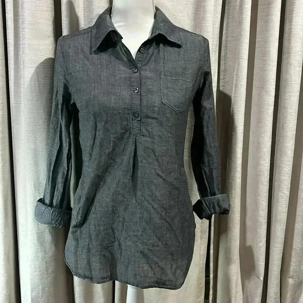 ALI & KRIS GRAY LONG SLEEVE TUNIC